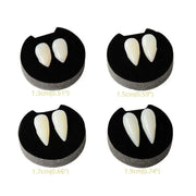 1/2/3/4pcs Halloween Decoration Vampire Teeth Fangs Dentures Props Halloween Cosplay Props False Fangs With Solid Glue Halloween