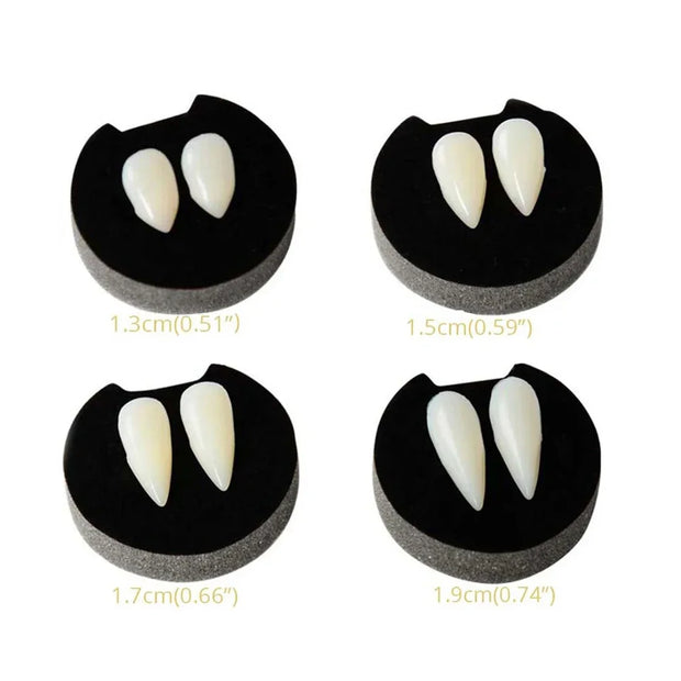 1/2/3/4pcs Halloween Decoration Vampire Teeth Fangs Dentures Props Halloween Cosplay Props False Fangs With Solid Glue Halloween