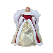 Christmas Tree Toppers Girl Shaped Ornament Angeled Statue Plush with feather Wing  Angeled Decorations for Party Supplies