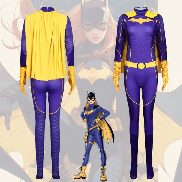 Gotham Knights Batgirl Barbara Jumpsuit Cosplay Costume 3D Bodysuits Halloween Masquerade Carnival Party Outfits for Adult