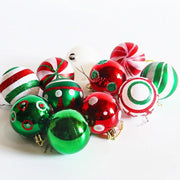 30pc Christmas Ball Decorative Pendant Drum 6cm Plastic Electroplated Painted Christmas Ball Christmas Tree Decoration Pendants