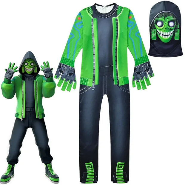 Cosplay Anime Halloween Kids Costume Game Boss Fish Tiger Jumpsuit Boy Christmas Birthday Party Fancy Carnival Costumes Ske 72th