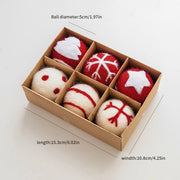 6 Christmas Decoration Felt Balls Small Hanging Christmas Snowflakes Snowman Garland Christmas Tree Decorations Christmas Gifts