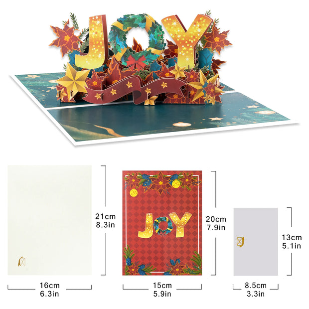 Pop Up Christmas Card, 3D Holidays Greeting Cards, New Year Card