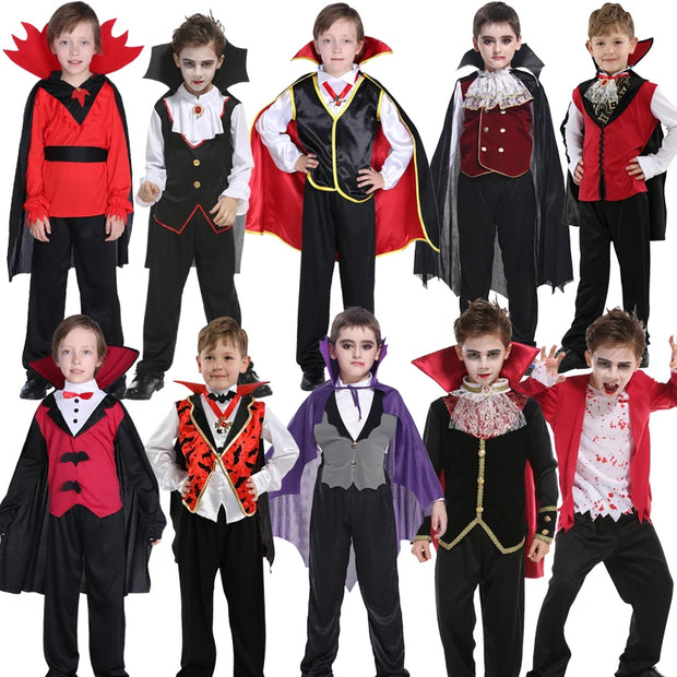 Halloween Boy Vampire Costume ,Boy Devil Role-playing Outfit,Children Carnival Live Performance Dress Up