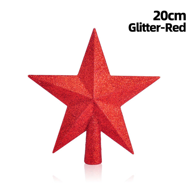 Gold and Silver Red Tree Top Star Christmas Decorations for Home Xmas Tree Toppers  Ornaments Navidad New Year 2023 Natal Noel