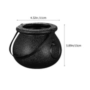12pcs Halloween Candy Bucket for kids Hallowen Party Gift Buckets Holder Cauldron Black Witch Small Prop Kettle Hallowen Decor