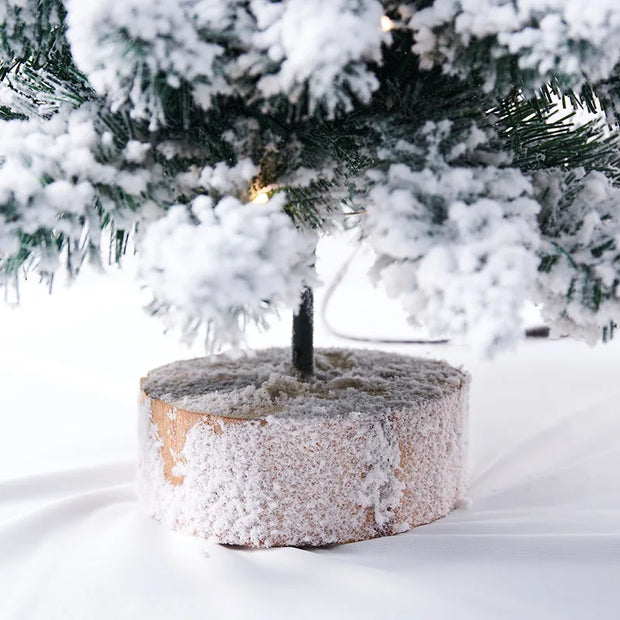 Artificial Desktop Christmas Tree With Led Light Nordic Flocking Christmas Tree Door Wall Ornament New Year Christmas Decoration