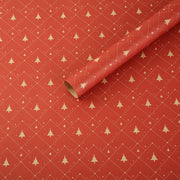 1/6pcs Christmas Wrapping Paper Vintage Kraft Paper Christmas Tree Snowflake Pattern Gift Wrapping Paper Bouquet Wrapping Paper