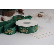New 10/15/25mm 15 Meters Christmas Ribbon Printed Grosgrain Ribbon Tape For Handmade Design Christmas Decoration Gift Packing