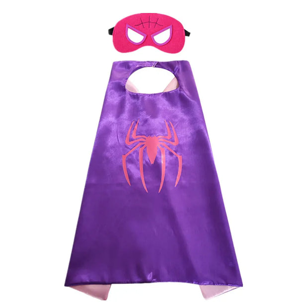 MINISO Superhero Cape Cartoon Anime Cosplay Costumes Gig Cape Mask Halloween Clothing Boy Birthday Gift Girl Novelty Accessories