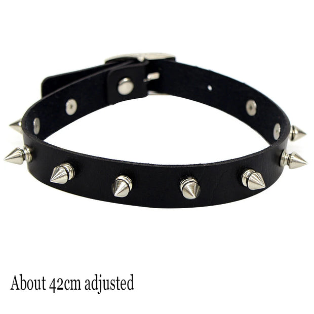 Woman Black Bat Punk Choker Collar Necklace Sexy PU Leather Heart Lock Key Spike Gothic Cosplay Accessories Party Jewelry New