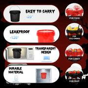 20pcs halloween candy bucket, trick or treat baskets for kids, 32oz ice buckets for parties with lid, contains 210pcs halloween