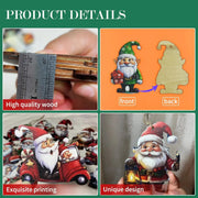 24pcs wooden decorations for Santa Claus, Halloween, Christmas, Christmas tree decoration, home, yard, Christmas, party ornament