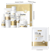 Snail Collagen Skin Care Set, 19pcs/set Moisturizing Facial Cleanser & Toner & Serum & Eye Cream & Essence Cream & Mask & Tool