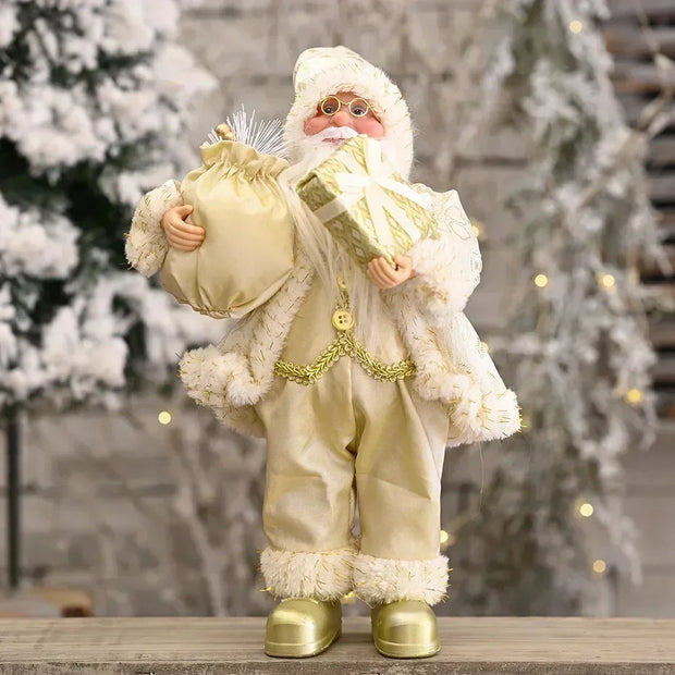 1~4PCS 2025 Christmas Decoration for Home Santa Claus Plush Doll 30cm Navidad Party Decor Xmas Ornaments New Year Gift