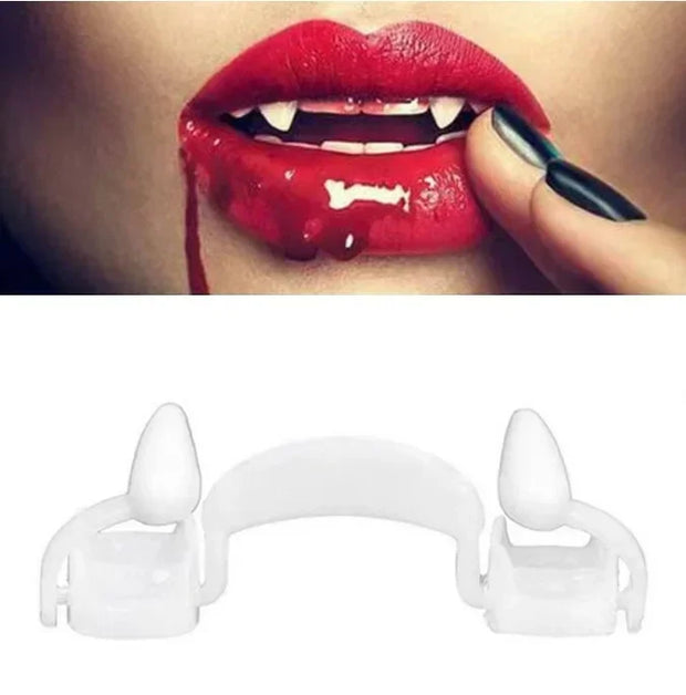 Retractable Vampire Teeth Halloween Vampire Fangs Dentures Vampire Teeth Horror Halloween Cosplay Party Decoration Fake Teeth