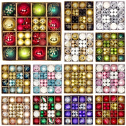 Christmas Tree Decoration 42PCS 6CM Balls Ornaments Set For Xmas Hanging Holiday Home Supplies Christmas Year Party Gifts New