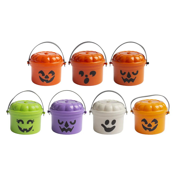 Mini Halloween Nostalgia Bucket Mini Halloween Candy Jar Basket Pumpkin Bucket Little Halloween Candy Bucket, wholesale