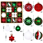 Christmas Tree Decoration 42PCS 6CM Balls Ornaments Set For Xmas Hanging Holiday Home Supplies Christmas Year Party Gifts New