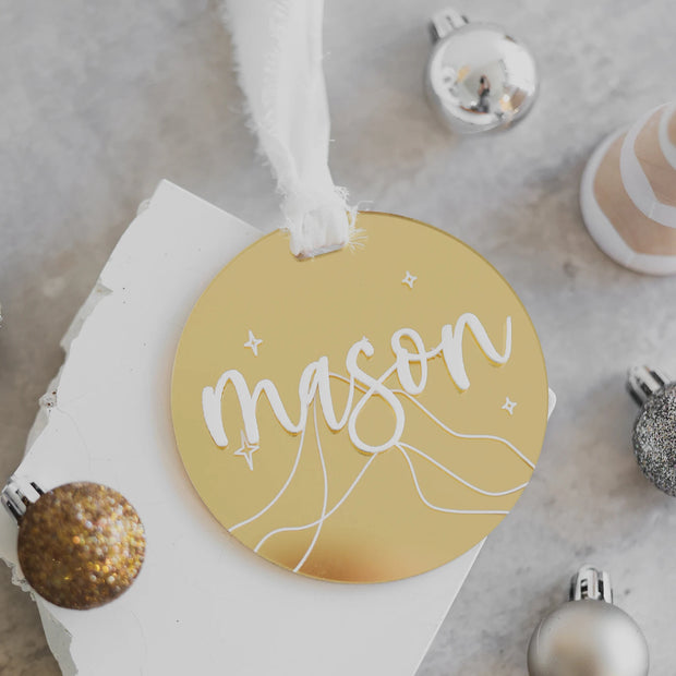 Christmas Tree Ornaments Blanks Clear Round Acrylic Flat Disc DIY Crafts for Christmas Winter New Year Party Hanging Decorations