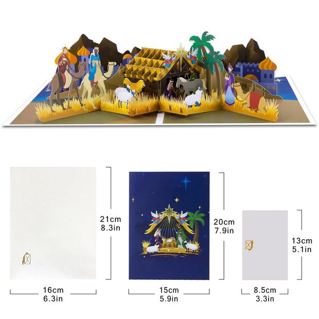 Pop Up Christmas Card, 3D Holidays Greeting Cards, New Year Card