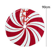 Christmas Tree Skirt Xmas Tree Mat Plush Trees Skirts Flowers Surround Bottom Carpet Base Round Cover Rug New Year Party Decor