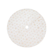 78-122CM Plush Christmas Tree Skirt White Snowflakes Faux Fur Xmas Trees Skirts Base Cover New Year Navidad Party Decor Carpet