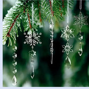 3/5/18pcs Christmas Tree Decoration Crystal Ornaments -for Christmas Tree Winter New Year Party Supplies, Best for Christmas
