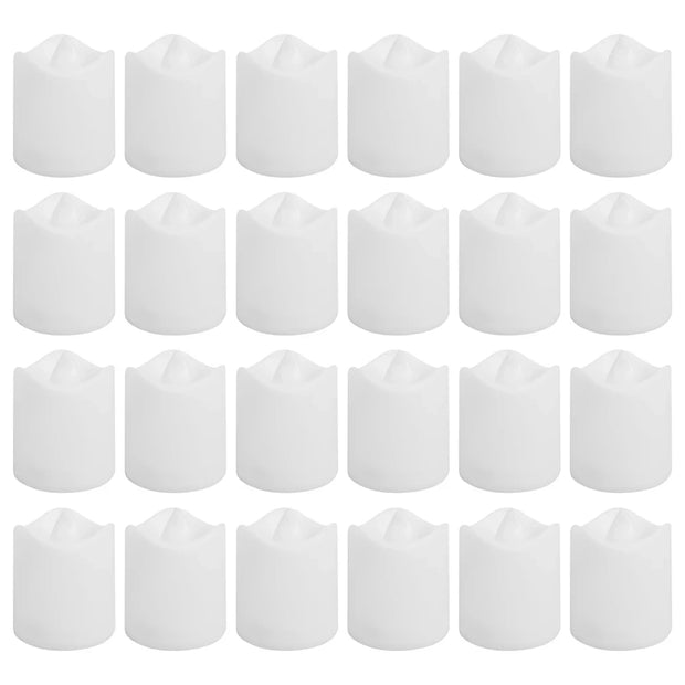 12/24Pcs Flameless LED Candle Wishing Tea Lamp Warm White Home Christmas Party Wedding Decoration Battery-Power Candles Lights