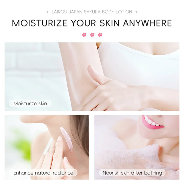 200gLAIKOU Sakura Body Lotion Moisturizing Fragrant Hydrating Moisturizing Improving Dry Moisturizer Skincare