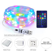 10M/20M USB Christmas Tree LED String Lights with Smart Bluetooth App Remote Control Christmas Home Decor Fairy Lights Garland