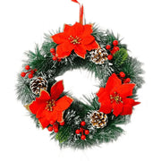 Christmas Hanging Decorations Versatile PVC Door Decor Wreaths Bow/Berry/Santa/Reindeer Artificial Wreaths Home New Years Gifts