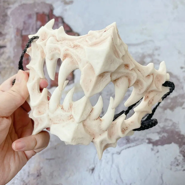 Halloween Skull Party Mask Anime Dragon God Skeleton Half Face Masks Bone Skull Animals Mask Cosplay Dance Prom Costume Props