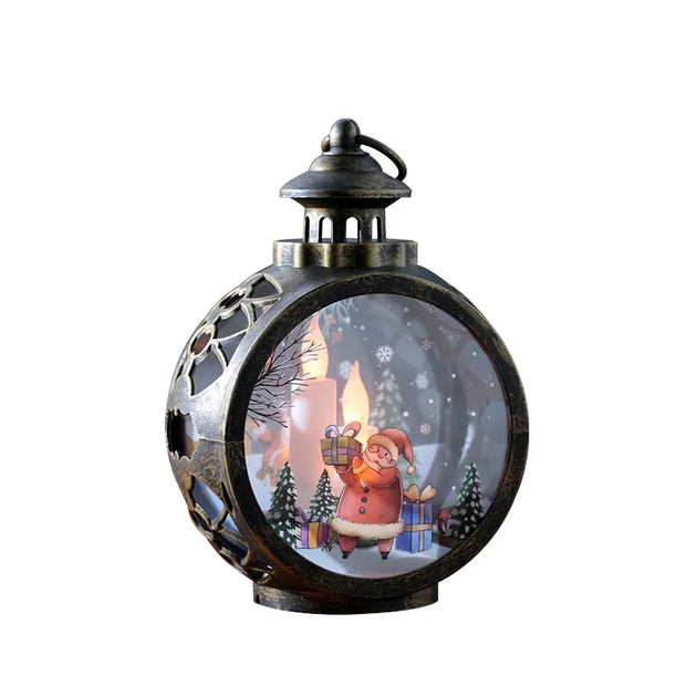Christmas decorations retro night lights luminous gifts window ornaments desktop layout props atmosphere pendant desk decoration