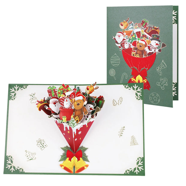 Pop Up Christmas Card, 3D Holidays Greeting Cards, New Year Card
