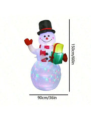 Christmas Decor Inflatable Model Santa Snowman Built-in LED Lights Xmas Party Indoor Outdoor Party & Holiday DIY Decorations