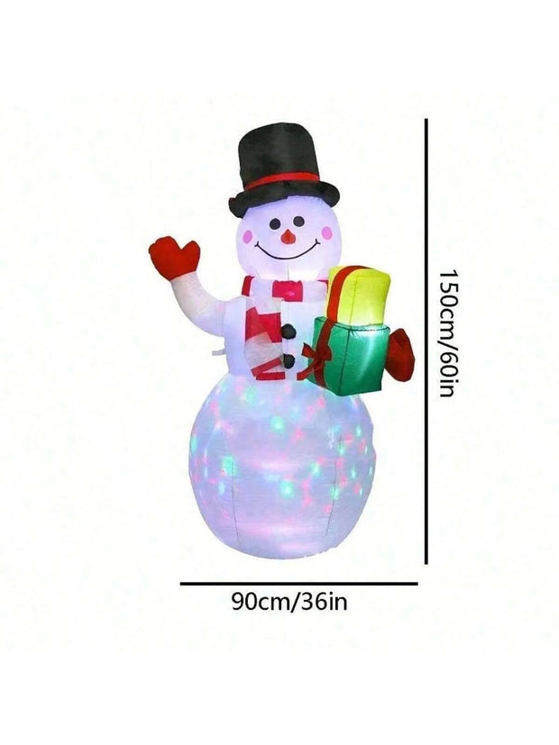 Christmas Decor Inflatable Model Santa Snowman Built-in LED Lights Xmas Party Indoor Outdoor Party & Holiday DIY Decorations