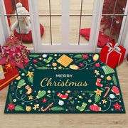 2025Merry Christmas Welcome Doormat Living Room Front Door Entrance Foot Mat Bedroom Bath Rug Christmas Decorations