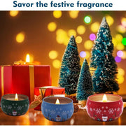 2.2 Oz Scented Candles Gift,Christmas Aromatherapy Candle Set with Gifts, Home Aromatherapy, Birthday Candles Burning for a Long