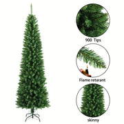 Artificial Christmas Tree Pointed Head PVC Pencil Green Christmas Tree 1.2m To 2.7m Home Christmas Atmosphere Decoration Supplie