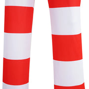 Mens Prisoner Costume Uniform Halloween Guilty Prisoner Sets handcuffs Striped Top Pants Jail Party Cosplay Costumes for Adult