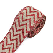 63mm Red Green Christmas Burlap Jute Ribbon Roll Wired Edge Wedding Decoration Gift Packing DIY Sewing Accessories Webbing