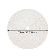 Luxury Faux Fur Christmas Tree Skirt Snowflake White Plush Mat Holiday Decor For Xmas New Year Home Ornament