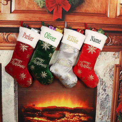 Personalized Christmas Stocking Family Christmas Tree Decor Merry Christmas Stocking Gift Boots or Bags Custom Unique Gift Idea