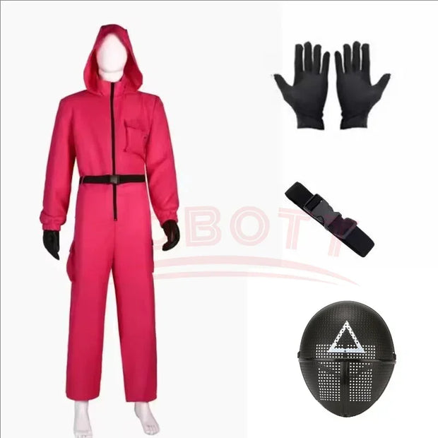 TV Game Red Calamari Game Jumpsuit Cosplay Party Tracksuit Outfits Mask Props Role Play Classic Costume From Ko New 2025