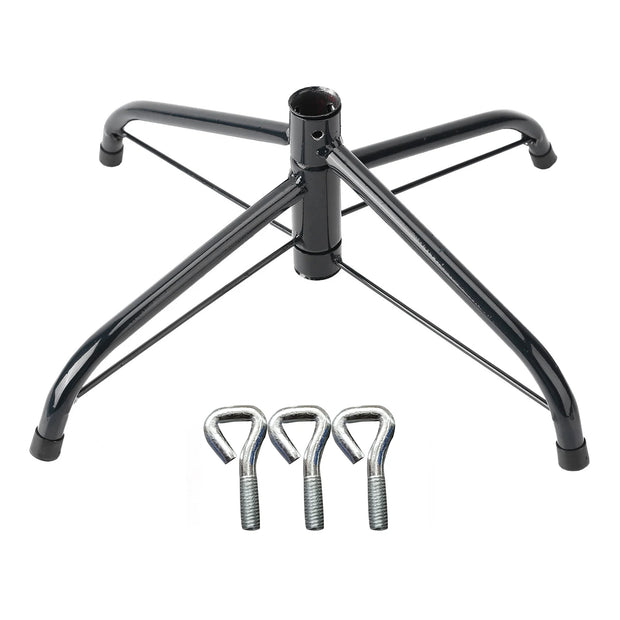Foldable Christmas Tree Stand Iron Flagpoles Base Mount Brackets with Thumb Screw Christmas Tree Fixing Tools Accessories