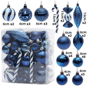 29/36/40pcs Champagne Special-shaped Christmas Ball Ornaments Christmas Tree Party Decoration New Year Christmas Spheres Pendant