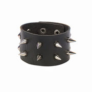 Hip Hop Rock PU Leather Bracelet Men and Women Punk Spikes Rivets Skull Heart Cross Creative Party Bracelet Jewelry Accessories