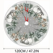 Snowman Reindeer Christmas Tree Skirt Snowflake Xmas Tree Mat Christmas Decorations For Home Winter Holiday New Year Gifts
